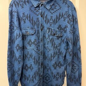 Lucky Brand Blue Geometric Shirt